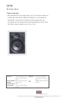 Предварительный просмотр 1 страницы Bowers & Wilkins CWM8i Specification Sheet