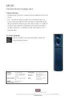 Предварительный просмотр 1 страницы Bowers & Wilkins DM 305 Specification Sheet