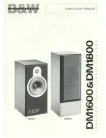 Preview for 1 page of Bowers & Wilkins DM1600 Instruction Manual