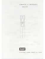 Предварительный просмотр 1 страницы Bowers & Wilkins DM308 Owner'S Manual