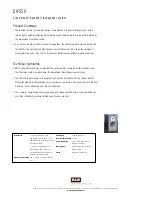 Bowers & Wilkins DM550 Specification Sheet предпросмотр