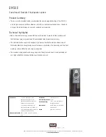 Предварительный просмотр 1 страницы Bowers & Wilkins DM560 Specification Sheet