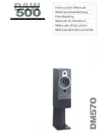 Preview for 1 page of Bowers & Wilkins DM570 Instruction Manual