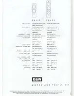 Preview for 6 page of Bowers & Wilkins DM603 Owner'S Manual