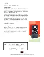 Bowers & Wilkins DM610i Specification Sheet предпросмотр