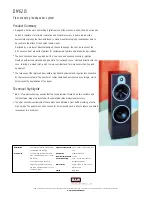 Предварительный просмотр 1 страницы Bowers & Wilkins DM620i Specification Sheet