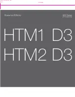 Предварительный просмотр 1 страницы Bowers & Wilkins HTM1 D3 Manual