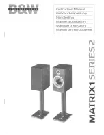 Bowers & Wilkins Matrix 1 series Instruction Manual предпросмотр