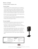 Предварительный просмотр 1 страницы Bowers & Wilkins Matrix 1 Series2 Specification Sheet