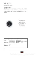 Bowers & Wilkins Powered Ceiling Monitor CASA ACM 60 Specification Sheet preview