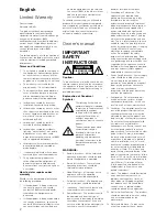 Предварительный просмотр 5 страницы Bowers & Wilkins Subwoofer ASW CDM Owner'S Manual & Warranty