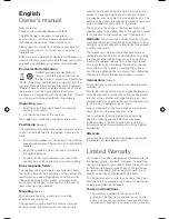 Preview for 4 page of Bowers & Wilkins WM 2 Owner'S Manual