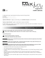 Preview for 1 page of Bowflex Max Trainer M7u User Manual