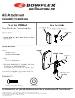 Bowflex Revolution XP Ab Back Pad Assembly Instructions preview