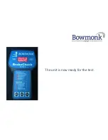 Preview for 5 page of Bowmonk BrakeCheck Series 2 Operating Manual