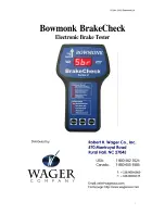 Bowmonk BrakeCheck Series 2 User Manual preview