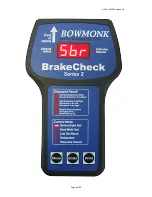 Preview for 6 page of Bowmonk BrakeCheck Series 2 User Manual