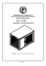 Preview for 1 page of BOWSERS PET PRODUCTS 18965 Assembly And Care Instructions