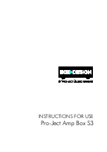 Box-Design Pro-Ject Amp Box S3 Instructions For Use предпросмотр