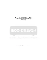 Предварительный просмотр 1 страницы Box-Design Pro-Ject CD Box RS User Manual