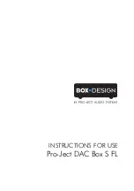 Предварительный просмотр 1 страницы Box-Design Pro-Ject DAC Box S FL Instructions For Use