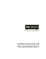 Box-Design Pro-Ject Media Box S Instructions For Use preview