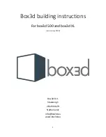 Preview for 1 page of Box3d box3d 500 Building Instructions