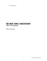 Preview for 1 page of BOXER KING 5600 Service Manual