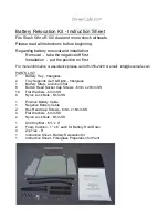 Preview for 1 page of BoxerCafe Battery Relocation Kit Instruction Sheet