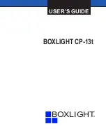 BOXLIGHT CP-13t User Manual предпросмотр