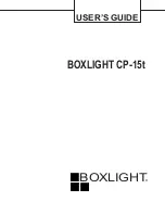 Предварительный просмотр 1 страницы BOXLIGHT CP-15t User Manual