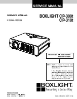 Preview for 1 page of BOXLIGHT CP-300t Service Manual