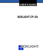 BOXLIGHT CP-33t User Manual предпросмотр