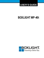 Preview for 1 page of BOXLIGHT MP-40t User Manual