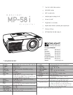 Предварительный просмотр 2 страницы BOXLIGHT MP-58i Specification