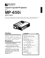 Предварительный просмотр 1 страницы BOXLIGHT MP-650i User Manual