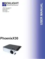 BOXLIGHT PhoenixX30 User Manual предпросмотр