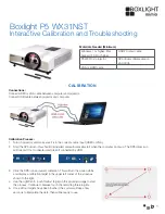 Preview for 1 page of BOXLIGHT ProjectoWrite5 Calibration And Troubleshooting Manual