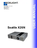 Предварительный просмотр 1 страницы BOXLIGHT Seattle X26N User Manual