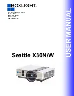 Предварительный просмотр 1 страницы BOXLIGHT Seattle X30N/W User Manual