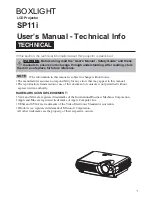 Предварительный просмотр 63 страницы BOXLIGHT SP-11i User'S Manual And Safety Manual