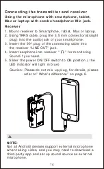 Предварительный просмотр 15 страницы Boya BY- WM4 PRO Instruction Manual