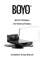 Boyo Vision VTHUDpro Installation & User Manual предпросмотр