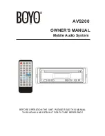 Boyo AVS2 00 Owner'S Manual preview