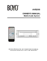 Предварительный просмотр 1 страницы Boyo AVS200 Owner'S Manual