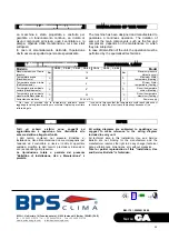 Preview for 29 page of BPS CLIMA CA 14 Installation, Use And Service Instructions