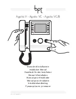 Preview for 1 page of Bpt Agata V Installation Manual