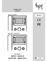 Preview for 1 page of Bpt Agata V User Manual