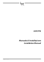 Preview for 1 page of Bpt AZV/PSI Installation Manual