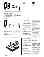 Preview for 1 page of Bpt HBP Installation Instructions